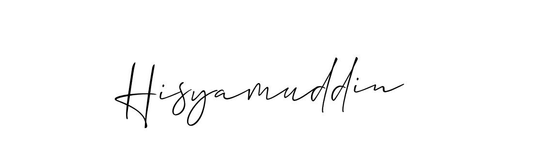 Hisyamuddin stylish signature style. Best Handwritten Sign (Allison_Script) for my name. Handwritten Signature Collection Ideas for my name Hisyamuddin. Hisyamuddin signature style 2 images and pictures png