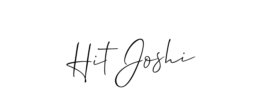 The best way (Allison_Script) to make a short signature is to pick only two or three words in your name. The name Hit Joshi include a total of six letters. For converting this name. Hit Joshi signature style 2 images and pictures png