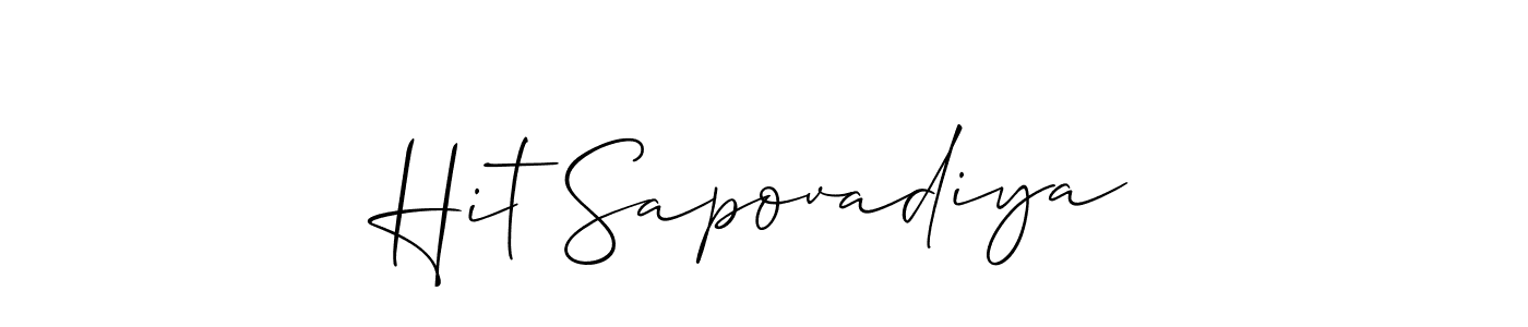 You should practise on your own different ways (Allison_Script) to write your name (Hit Sapovadiya) in signature. don't let someone else do it for you. Hit Sapovadiya signature style 2 images and pictures png