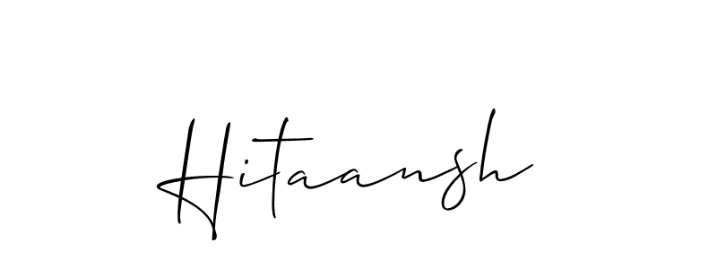 You should practise on your own different ways (Allison_Script) to write your name (Hitaansh) in signature. don't let someone else do it for you. Hitaansh signature style 2 images and pictures png