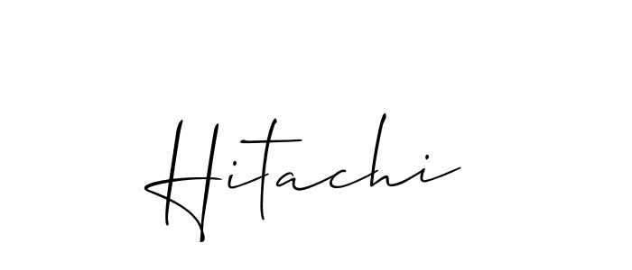 Make a beautiful signature design for name Hitachi. With this signature (Allison_Script) style, you can create a handwritten signature for free. Hitachi signature style 2 images and pictures png