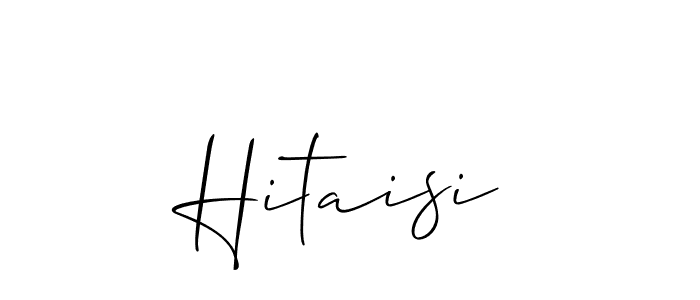 Use a signature maker to create a handwritten signature online. With this signature software, you can design (Allison_Script) your own signature for name Hitaisi. Hitaisi signature style 2 images and pictures png