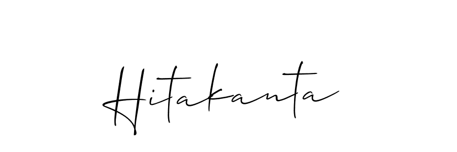 How to make Hitakanta signature? Allison_Script is a professional autograph style. Create handwritten signature for Hitakanta name. Hitakanta signature style 2 images and pictures png