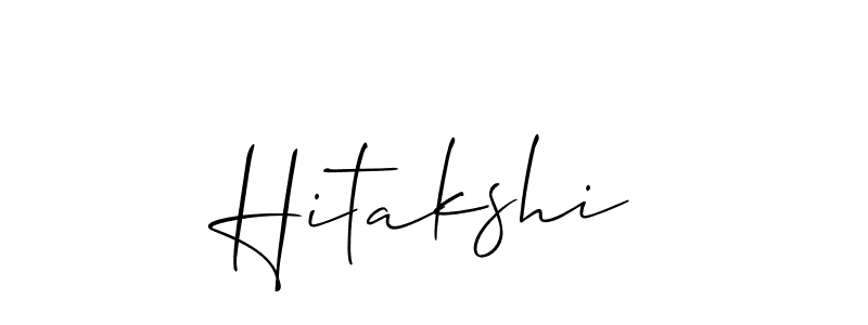 Create a beautiful signature design for name Hitakshi. With this signature (Allison_Script) fonts, you can make a handwritten signature for free. Hitakshi signature style 2 images and pictures png