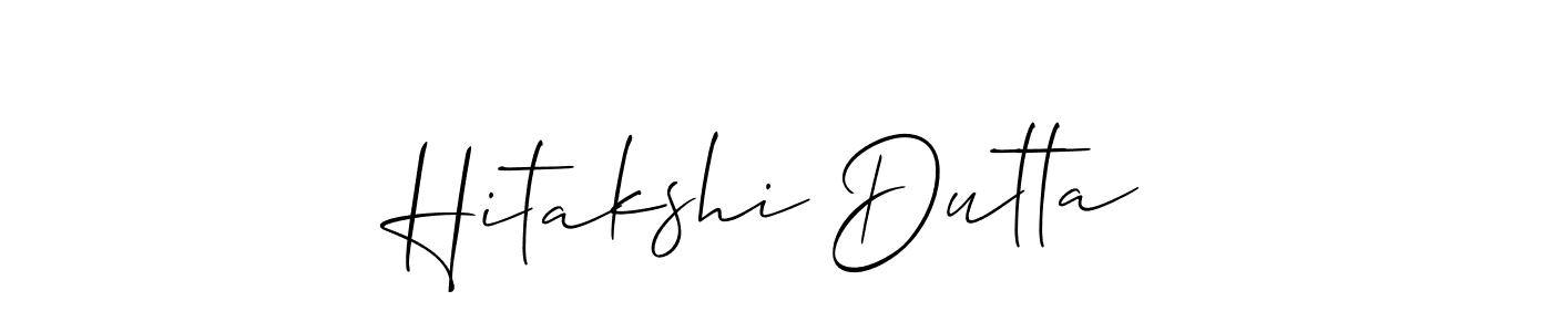 Hitakshi Dutta stylish signature style. Best Handwritten Sign (Allison_Script) for my name. Handwritten Signature Collection Ideas for my name Hitakshi Dutta. Hitakshi Dutta signature style 2 images and pictures png
