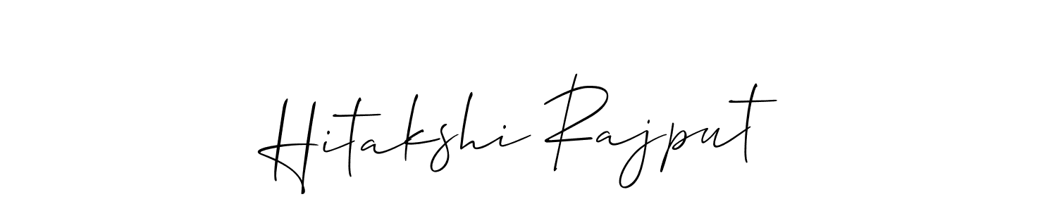 How to make Hitakshi Rajput name signature. Use Allison_Script style for creating short signs online. This is the latest handwritten sign. Hitakshi Rajput signature style 2 images and pictures png