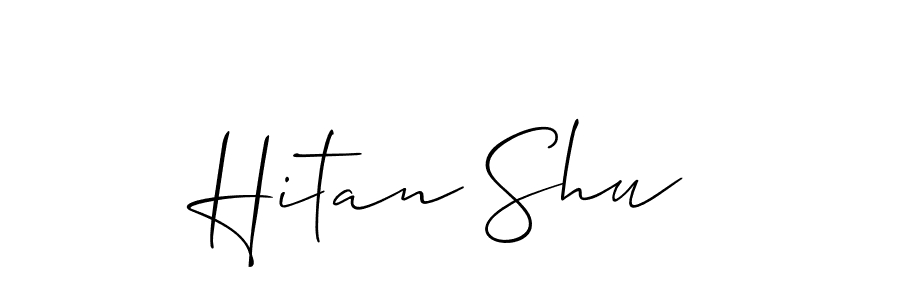 This is the best signature style for the Hitan Shu name. Also you like these signature font (Allison_Script). Mix name signature. Hitan Shu signature style 2 images and pictures png