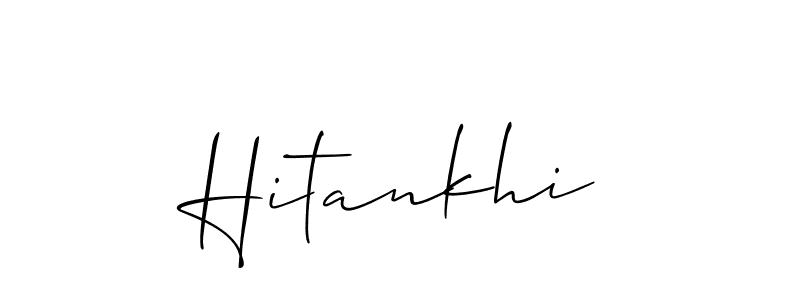 How to make Hitankhi name signature. Use Allison_Script style for creating short signs online. This is the latest handwritten sign. Hitankhi signature style 2 images and pictures png