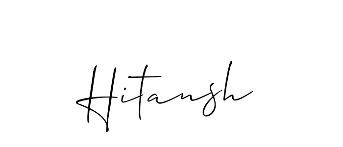 Make a short Hitansh signature style. Manage your documents anywhere anytime using Allison_Script. Create and add eSignatures, submit forms, share and send files easily. Hitansh signature style 2 images and pictures png