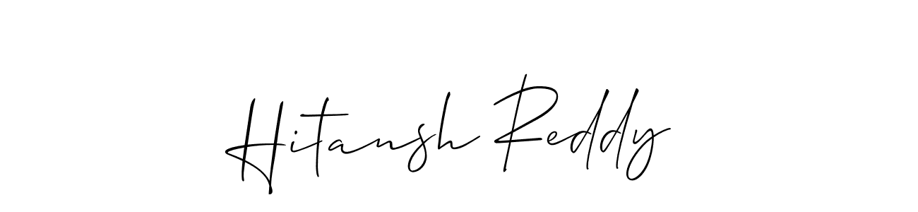 Also You can easily find your signature by using the search form. We will create Hitansh Reddy name handwritten signature images for you free of cost using Allison_Script sign style. Hitansh Reddy signature style 2 images and pictures png