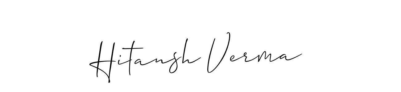 How to Draw Hitansh Verma signature style? Allison_Script is a latest design signature styles for name Hitansh Verma. Hitansh Verma signature style 2 images and pictures png