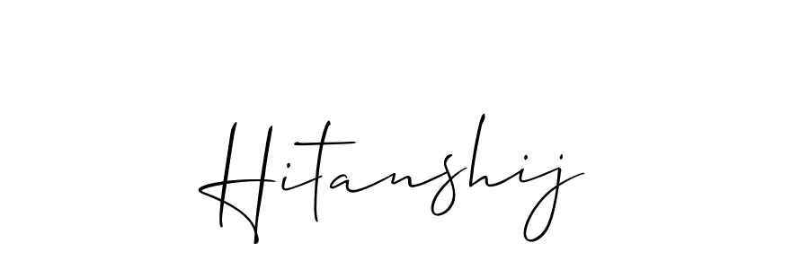 Also You can easily find your signature by using the search form. We will create Hitanshij name handwritten signature images for you free of cost using Allison_Script sign style. Hitanshij signature style 2 images and pictures png