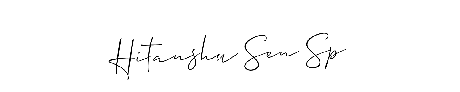 Create a beautiful signature design for name Hitanshu Sen Sp. With this signature (Allison_Script) fonts, you can make a handwritten signature for free. Hitanshu Sen Sp signature style 2 images and pictures png