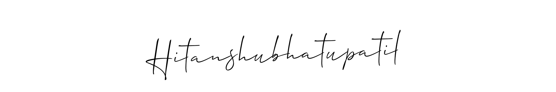 Also You can easily find your signature by using the search form. We will create Hitanshubhatupatil name handwritten signature images for you free of cost using Allison_Script sign style. Hitanshubhatupatil signature style 2 images and pictures png