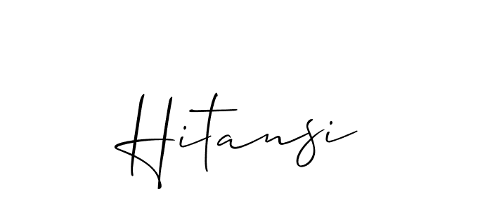 You should practise on your own different ways (Allison_Script) to write your name (Hitansi) in signature. don't let someone else do it for you. Hitansi signature style 2 images and pictures png