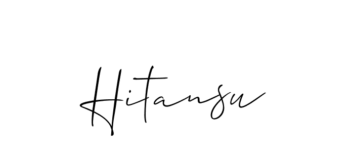 Similarly Allison_Script is the best handwritten signature design. Signature creator online .You can use it as an online autograph creator for name Hitansu. Hitansu signature style 2 images and pictures png