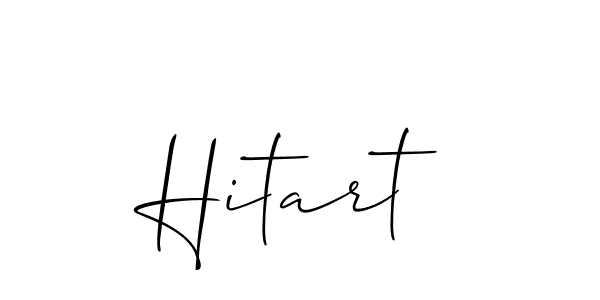 if you are searching for the best signature style for your name Hitart. so please give up your signature search. here we have designed multiple signature styles  using Allison_Script. Hitart signature style 2 images and pictures png