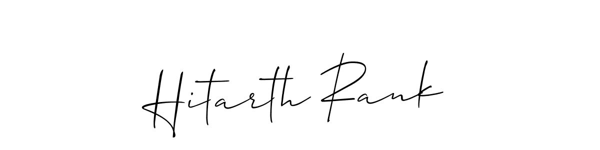 How to make Hitarth Rank signature? Allison_Script is a professional autograph style. Create handwritten signature for Hitarth Rank name. Hitarth Rank signature style 2 images and pictures png