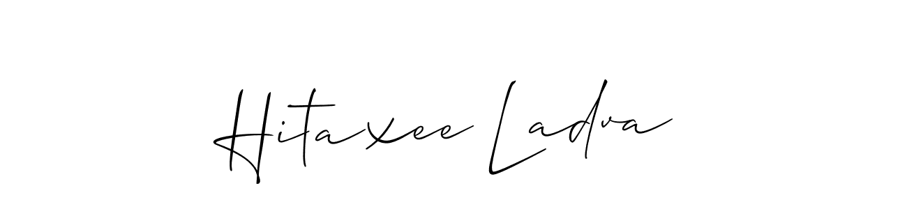 Check out images of Autograph of Hitaxee Ladva name. Actor Hitaxee Ladva Signature Style. Allison_Script is a professional sign style online. Hitaxee Ladva signature style 2 images and pictures png