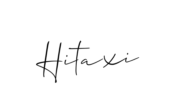 Make a short Hitaxi signature style. Manage your documents anywhere anytime using Allison_Script. Create and add eSignatures, submit forms, share and send files easily. Hitaxi signature style 2 images and pictures png