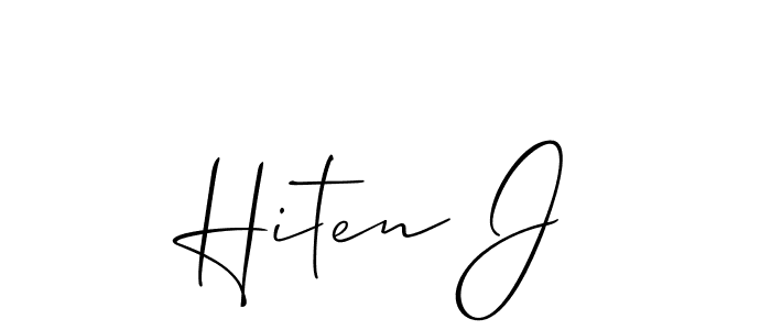 Best and Professional Signature Style for Hiten J. Allison_Script Best Signature Style Collection. Hiten J signature style 2 images and pictures png