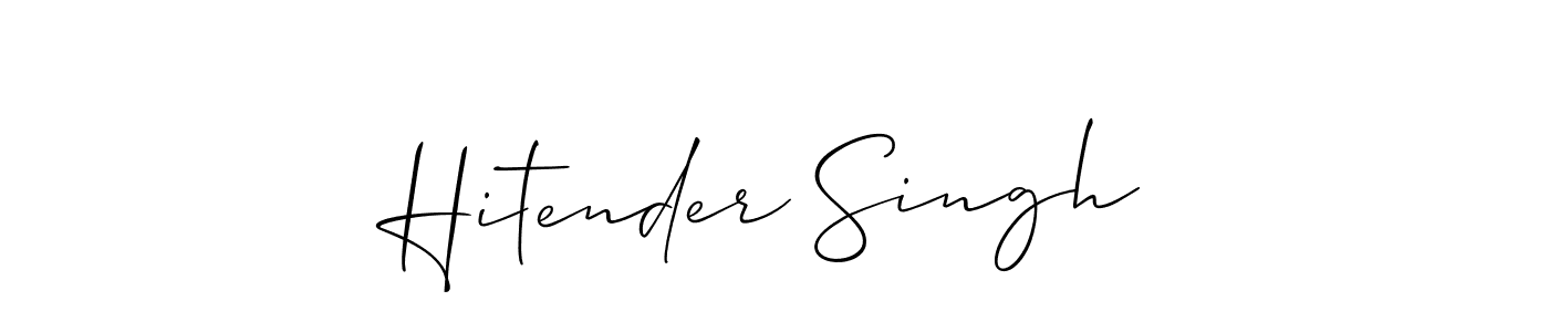 It looks lik you need a new signature style for name Hitender Singh. Design unique handwritten (Allison_Script) signature with our free signature maker in just a few clicks. Hitender Singh signature style 2 images and pictures png