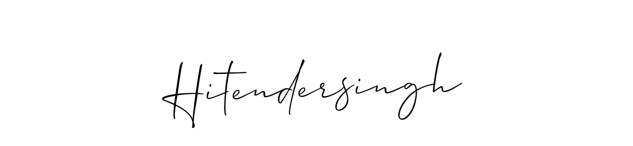 Make a beautiful signature design for name Hitendersingh. Use this online signature maker to create a handwritten signature for free. Hitendersingh signature style 2 images and pictures png