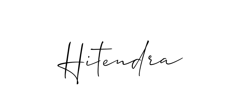 Use a signature maker to create a handwritten signature online. With this signature software, you can design (Allison_Script) your own signature for name Hitendra. Hitendra signature style 2 images and pictures png