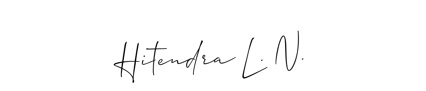 How to Draw Hitendra L. N. signature style? Allison_Script is a latest design signature styles for name Hitendra L. N.. Hitendra L. N. signature style 2 images and pictures png