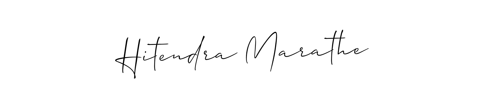 Create a beautiful signature design for name Hitendra Marathe. With this signature (Allison_Script) fonts, you can make a handwritten signature for free. Hitendra Marathe signature style 2 images and pictures png