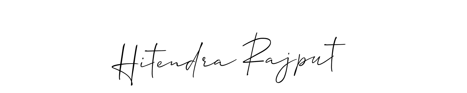 Create a beautiful signature design for name Hitendra Rajput. With this signature (Allison_Script) fonts, you can make a handwritten signature for free. Hitendra Rajput signature style 2 images and pictures png