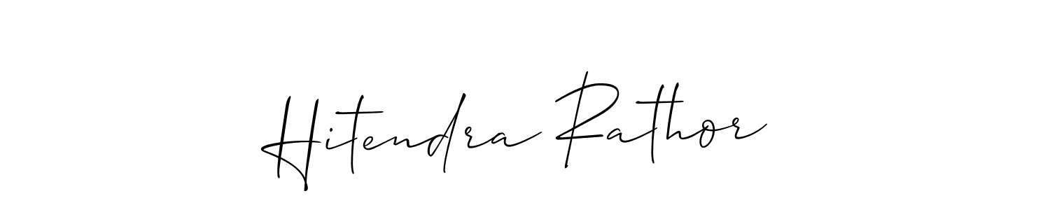 Use a signature maker to create a handwritten signature online. With this signature software, you can design (Allison_Script) your own signature for name Hitendra Rathor. Hitendra Rathor signature style 2 images and pictures png