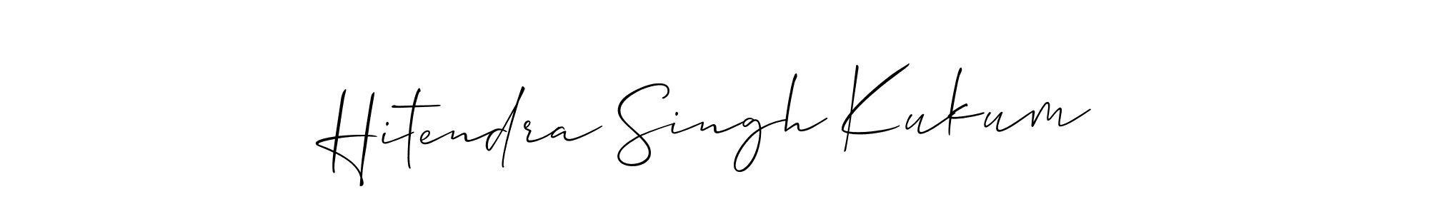 Also You can easily find your signature by using the search form. We will create Hitendra Singh Kukum name handwritten signature images for you free of cost using Allison_Script sign style. Hitendra Singh Kukum signature style 2 images and pictures png