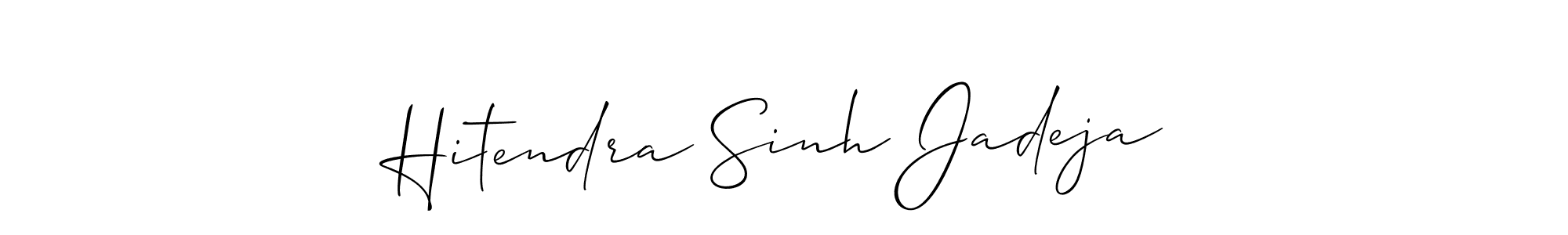 You can use this online signature creator to create a handwritten signature for the name Hitendra Sinh Jadeja. This is the best online autograph maker. Hitendra Sinh Jadeja signature style 2 images and pictures png