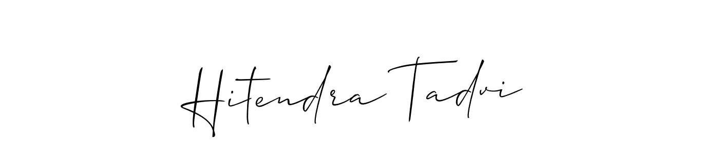 Also we have Hitendra Tadvi name is the best signature style. Create professional handwritten signature collection using Allison_Script autograph style. Hitendra Tadvi signature style 2 images and pictures png