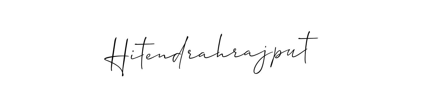 Create a beautiful signature design for name Hitendrahrajput. With this signature (Allison_Script) fonts, you can make a handwritten signature for free. Hitendrahrajput signature style 2 images and pictures png