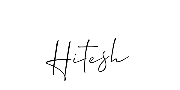 Make a beautiful signature design for name Hitesh. With this signature (Allison_Script) style, you can create a handwritten signature for free. Hitesh signature style 2 images and pictures png