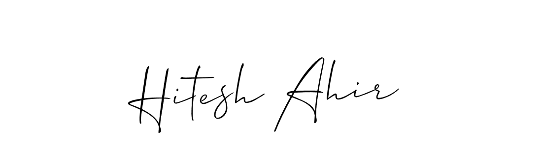 Make a beautiful signature design for name Hitesh Ahir. Use this online signature maker to create a handwritten signature for free. Hitesh Ahir signature style 2 images and pictures png