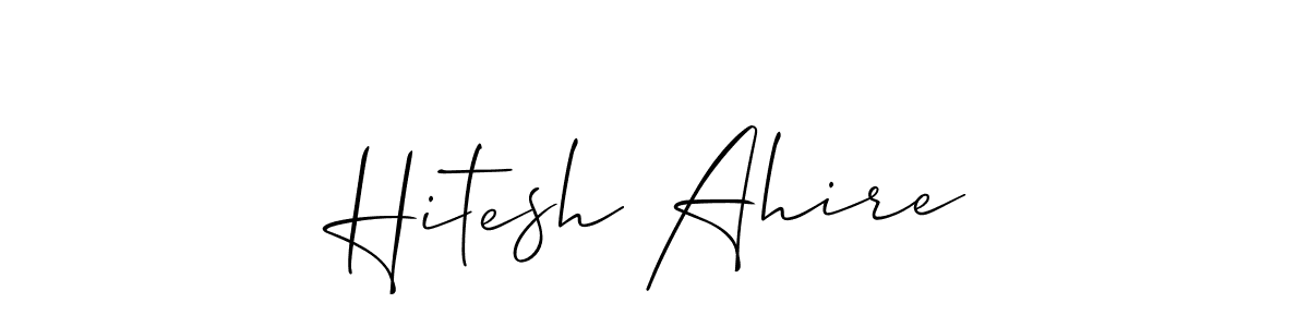 Also You can easily find your signature by using the search form. We will create Hitesh Ahire name handwritten signature images for you free of cost using Allison_Script sign style. Hitesh Ahire signature style 2 images and pictures png
