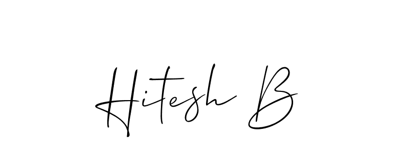 Similarly Allison_Script is the best handwritten signature design. Signature creator online .You can use it as an online autograph creator for name Hitesh B. Hitesh B signature style 2 images and pictures png
