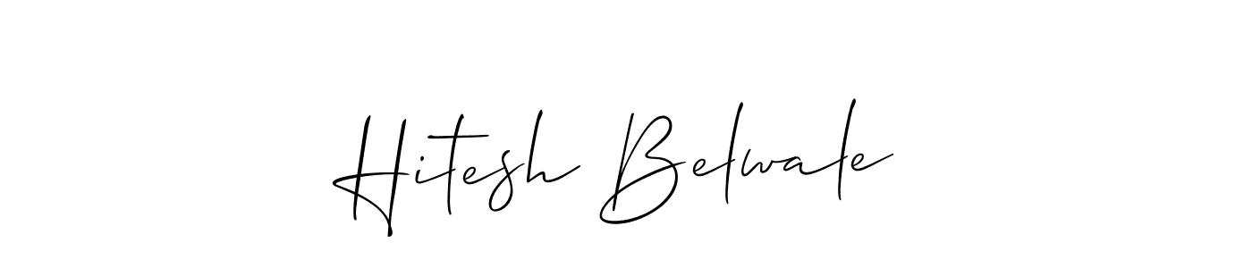 Hitesh Belwale stylish signature style. Best Handwritten Sign (Allison_Script) for my name. Handwritten Signature Collection Ideas for my name Hitesh Belwale. Hitesh Belwale signature style 2 images and pictures png