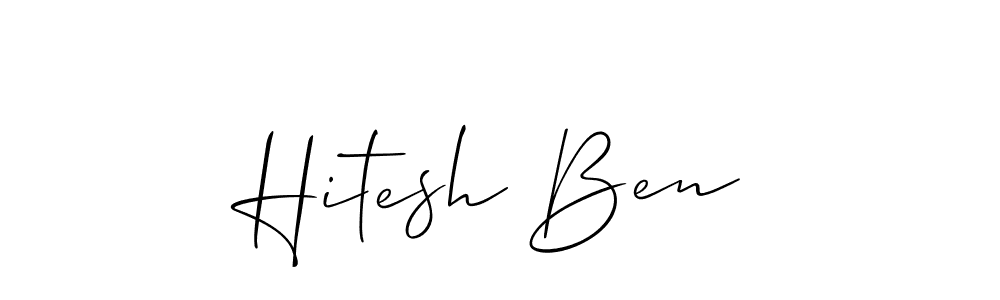 Also You can easily find your signature by using the search form. We will create Hitesh Ben name handwritten signature images for you free of cost using Allison_Script sign style. Hitesh Ben signature style 2 images and pictures png