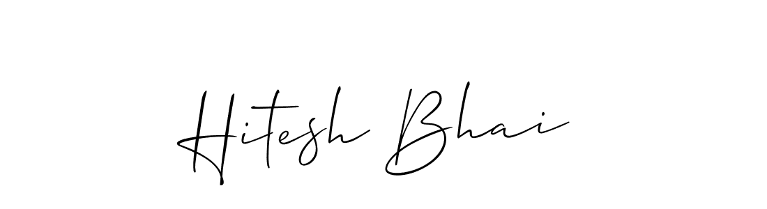 Make a short Hitesh Bhai signature style. Manage your documents anywhere anytime using Allison_Script. Create and add eSignatures, submit forms, share and send files easily. Hitesh Bhai signature style 2 images and pictures png