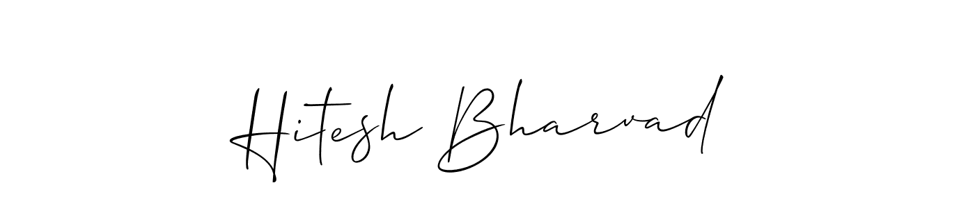 Also we have Hitesh Bharvad name is the best signature style. Create professional handwritten signature collection using Allison_Script autograph style. Hitesh Bharvad signature style 2 images and pictures png