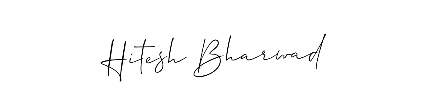 Use a signature maker to create a handwritten signature online. With this signature software, you can design (Allison_Script) your own signature for name Hitesh Bharwad. Hitesh Bharwad signature style 2 images and pictures png