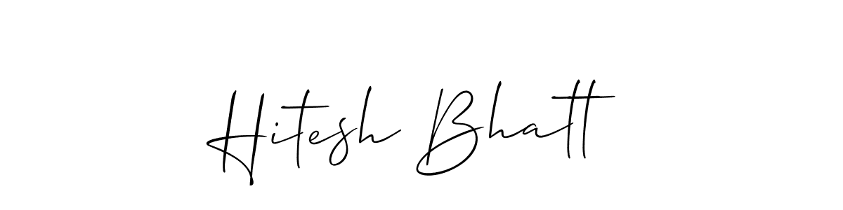 Design your own signature with our free online signature maker. With this signature software, you can create a handwritten (Allison_Script) signature for name Hitesh Bhatt. Hitesh Bhatt signature style 2 images and pictures png