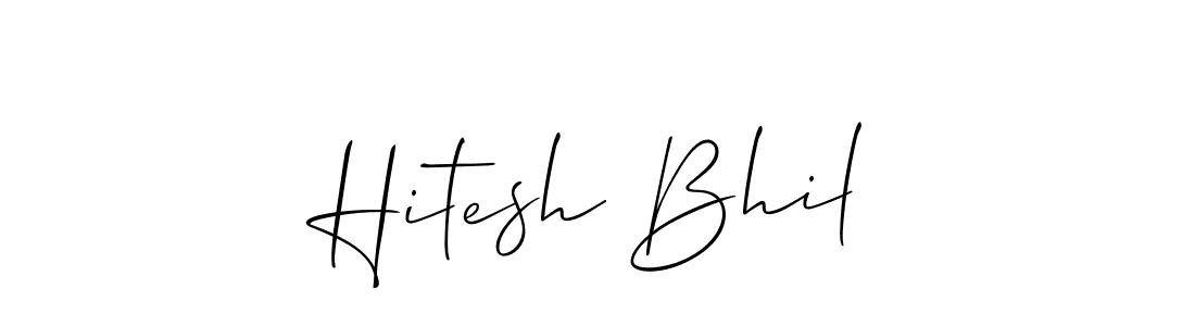Use a signature maker to create a handwritten signature online. With this signature software, you can design (Allison_Script) your own signature for name Hitesh Bhil. Hitesh Bhil signature style 2 images and pictures png