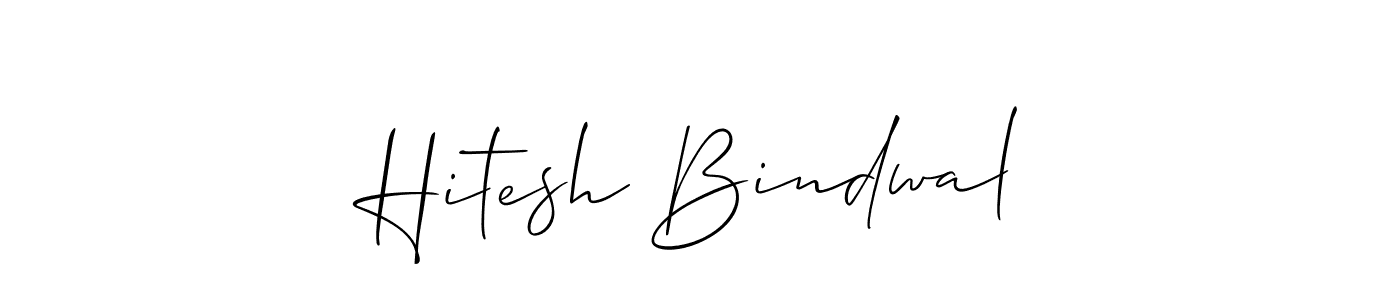 if you are searching for the best signature style for your name Hitesh Bindwal. so please give up your signature search. here we have designed multiple signature styles  using Allison_Script. Hitesh Bindwal signature style 2 images and pictures png