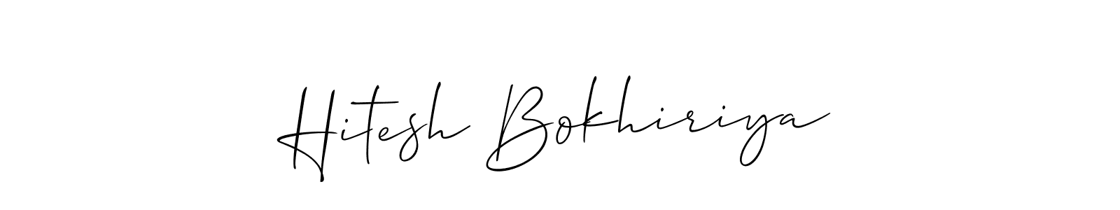How to Draw Hitesh Bokhiriya signature style? Allison_Script is a latest design signature styles for name Hitesh Bokhiriya. Hitesh Bokhiriya signature style 2 images and pictures png