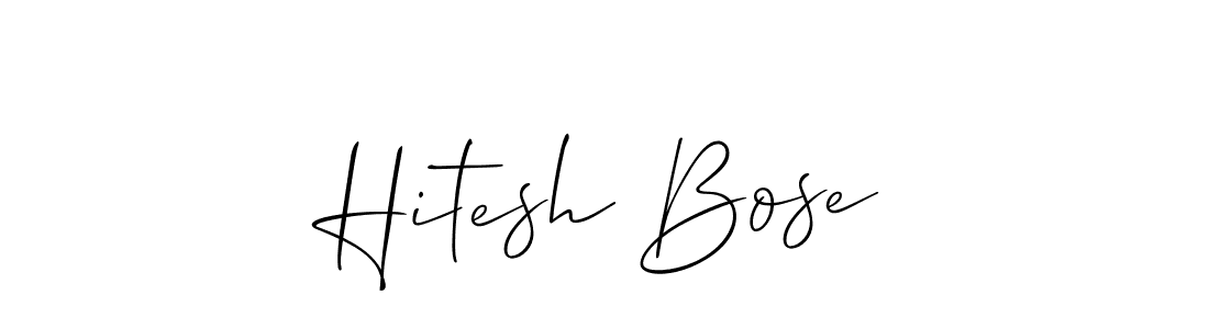 How to Draw Hitesh Bose signature style? Allison_Script is a latest design signature styles for name Hitesh Bose. Hitesh Bose signature style 2 images and pictures png